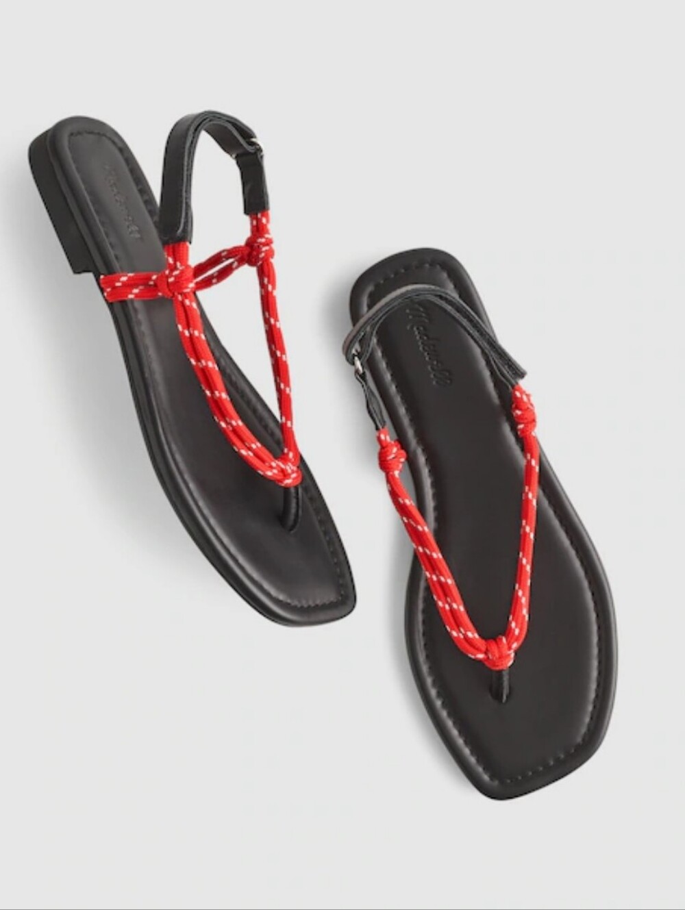 Madewell The Aliyah Thong Paracord Sandal - Festival Red